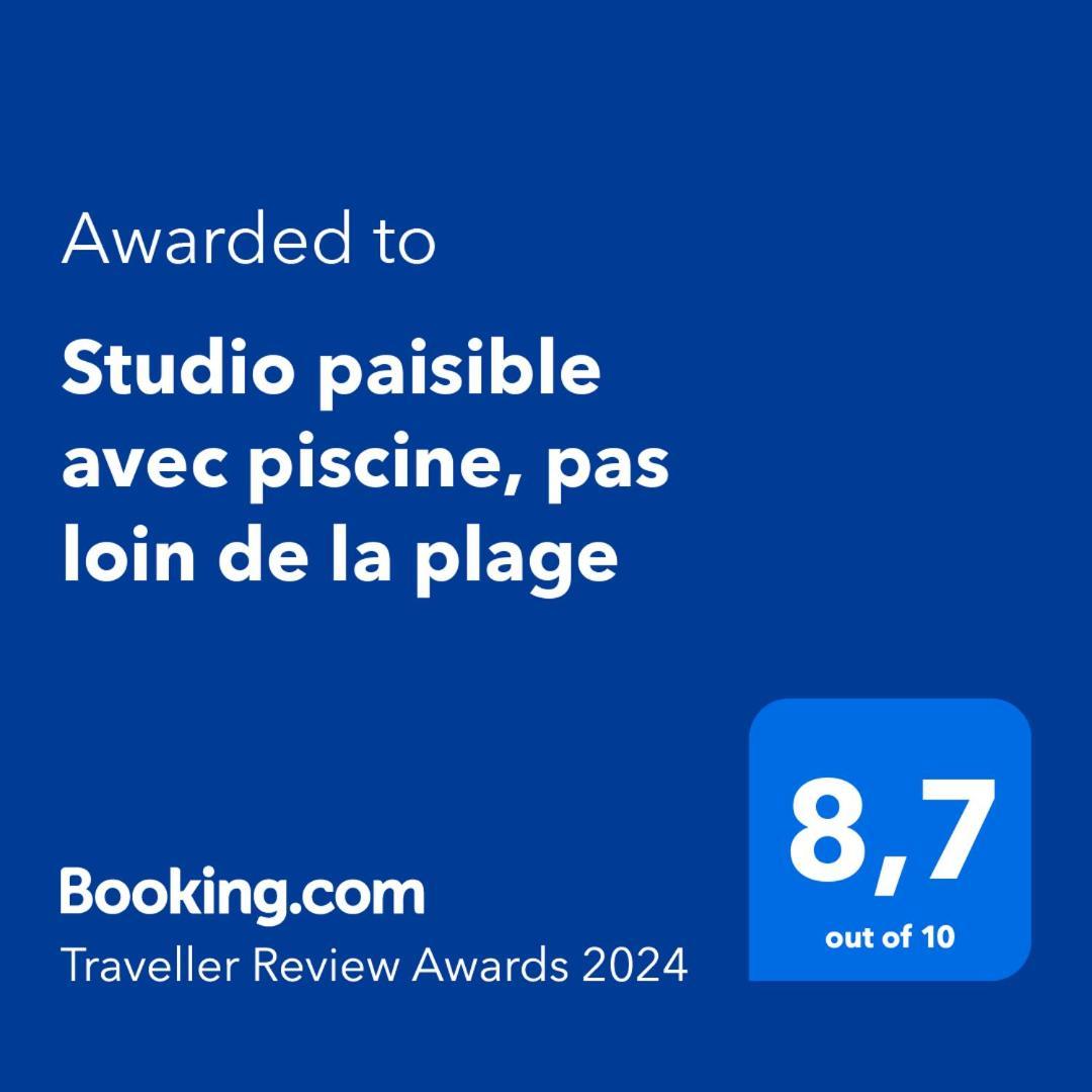 Studio Paisible Avec Piscine, Pas Loin De La Plage La Trinité Kültér fotó
